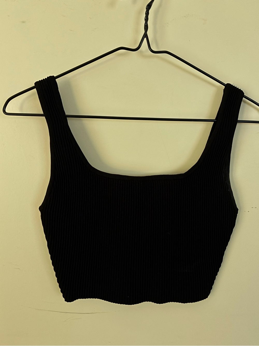 Babaton Sculpt Knit Squareneck Cropped Tank